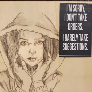 Hand-painted Irene Morgan Wood Tiles,  5 x 5 inches